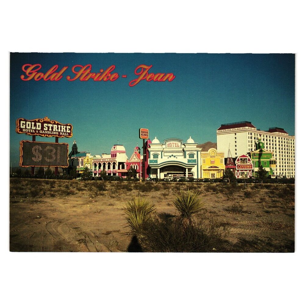 Vintage Postcard Jean Nevada Gold Strike Hotel Casino Gambling Hall Tourism